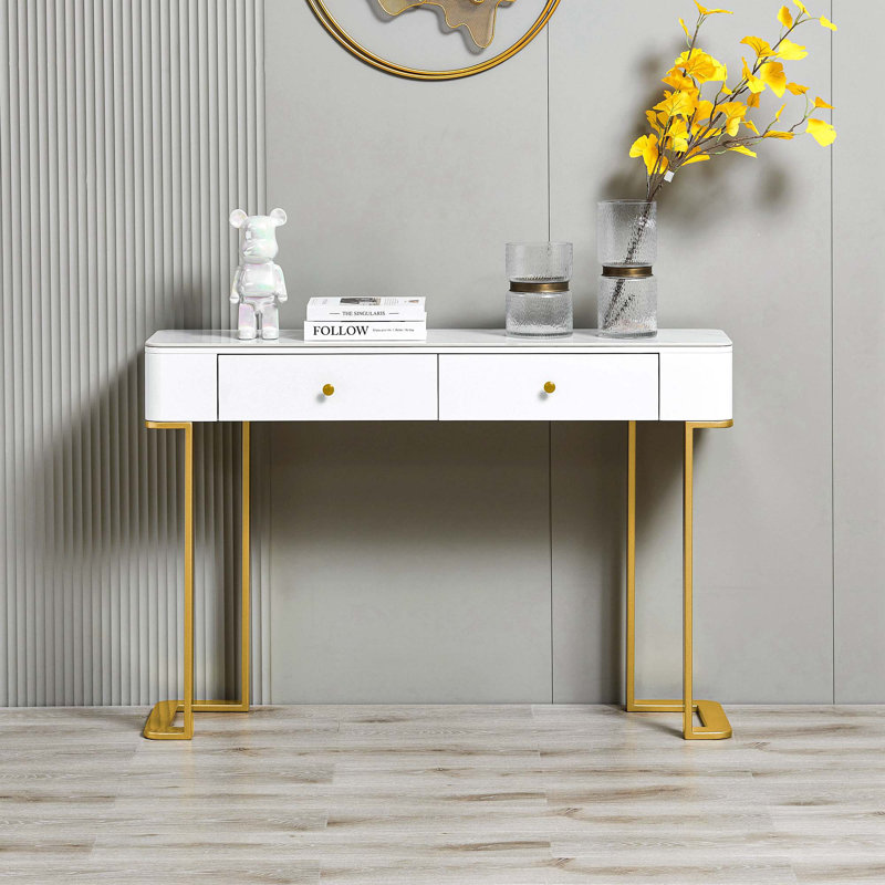 Damarea 47.24'' Console Table, Gold