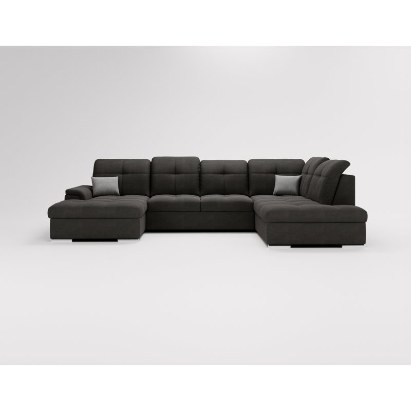 3 Seater Corner Sofa, Left Hand Facing, Black
