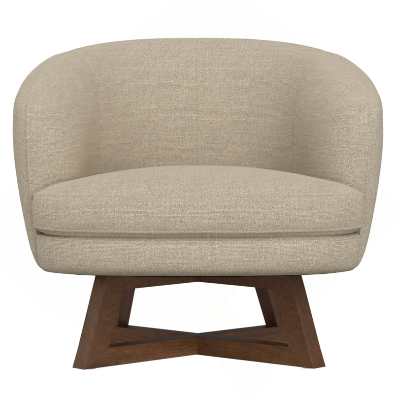 Fauteuil d'appoint pivotant beige sable