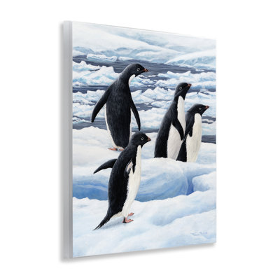 «Adelie Penguins on Ice», plaque murale par Jeremy Paul