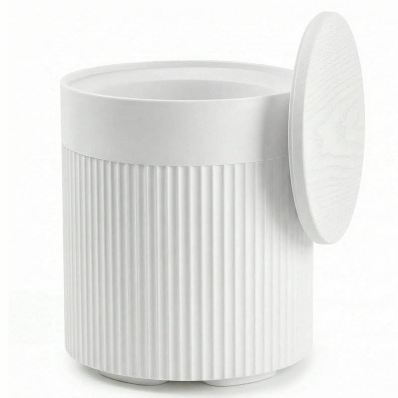 Table d'appoint extérieure 3-en-1 avec rangement - patio, piscine, terrasse, White