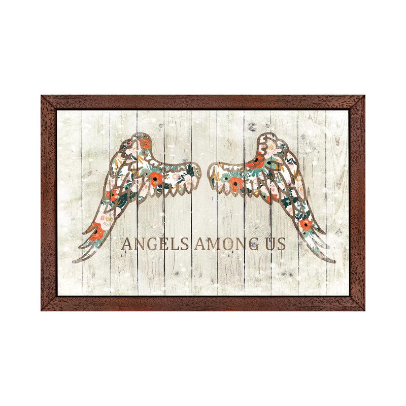 Angels Among Us by Front Porch Pickins - Print on Canvas, Brown Framed, 152.5 cm H x 101.5 cm W