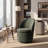 Swivel Barrel Chair Boucle Upholstered Accent Chair With High Back-451776877