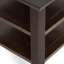 Table de bout transitionnelle en bois massif de 19 po avec 2 tablettes ouvertes Acadian-944659077-1063236904
