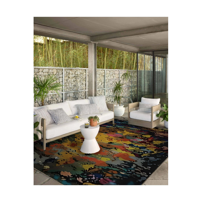 Multi Color Abstract Pattern Creative Modern Decorative Machine Washable Area Rug, Rectangle 2'4" x 3'11"