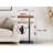 End Table C-Shaped Adjustable Pedestal Side Table Night Stand With 360° Rotating Top, Height Adjustable, Small Couch Living Room Or Bedroom Versatile End Table For Sofa Or Bedside, Rustic Brown