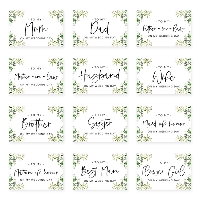 Carte de mariage verdure feuillage