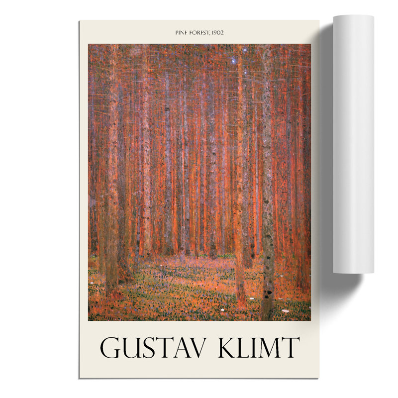 Pine Tree Forest by Gustav Klimt - No Frame Print, 42cm H x 30cm W x 0.1cm D