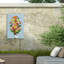 Rouleau bleu botanique sur un impression sur toile-98095812