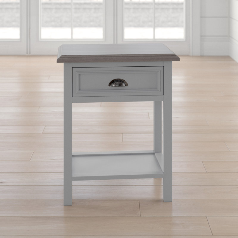 Hopkinton 50cm W Solid Wood Bedside Table