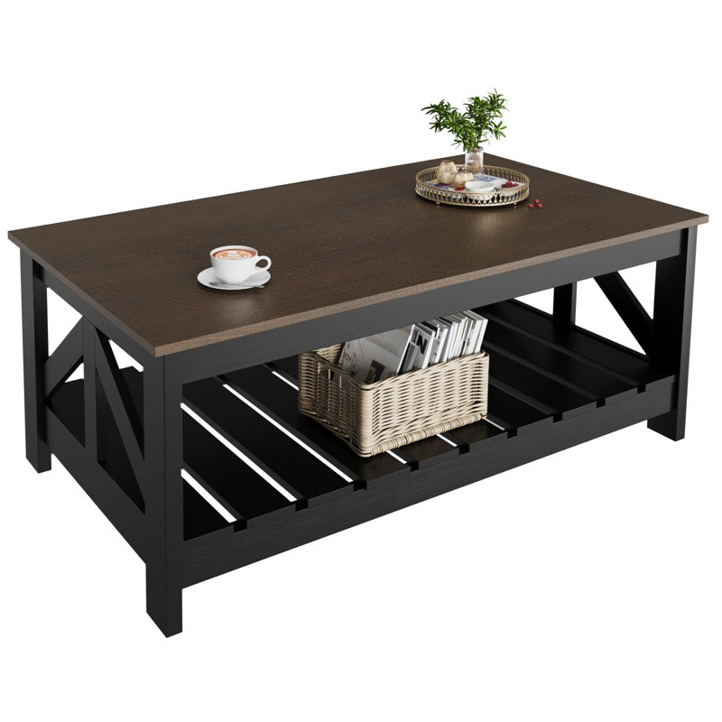 Table basse de style campagnard, Noir