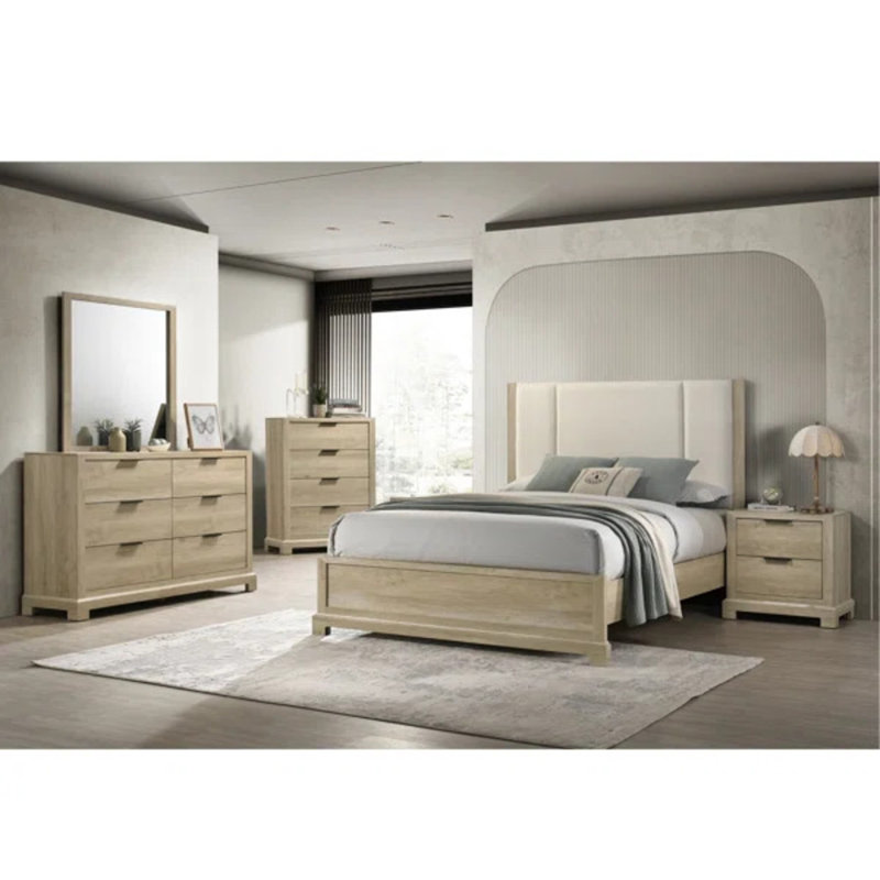 Ensemble de chambre à coucher 5 pièces, Grand lit