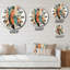 Horloge murale rétro en métal Boho-93379711