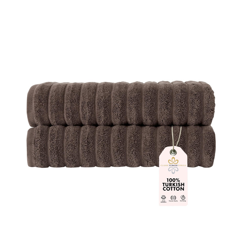 Serviette de bain en coton Hamrick, Chocolat