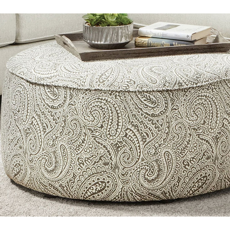 Revêtement rond de style transitionnel, multicolore en chenille et motif cachemire, garniture de passepoil, largeur de 39 pouces - cordon de finition au design idéal pour un usage domestique