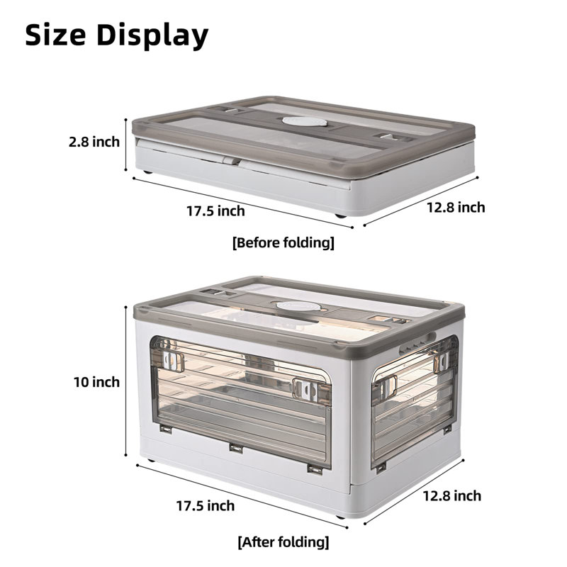 Rebrilliant Plastic Storage Tub & Tote, Gray