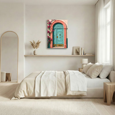 «Gallery Wrap», art mural sur toile pour le salon, la chambre à coucher, le bureau ou le vestibule - décoration murale décorative avec porte florale