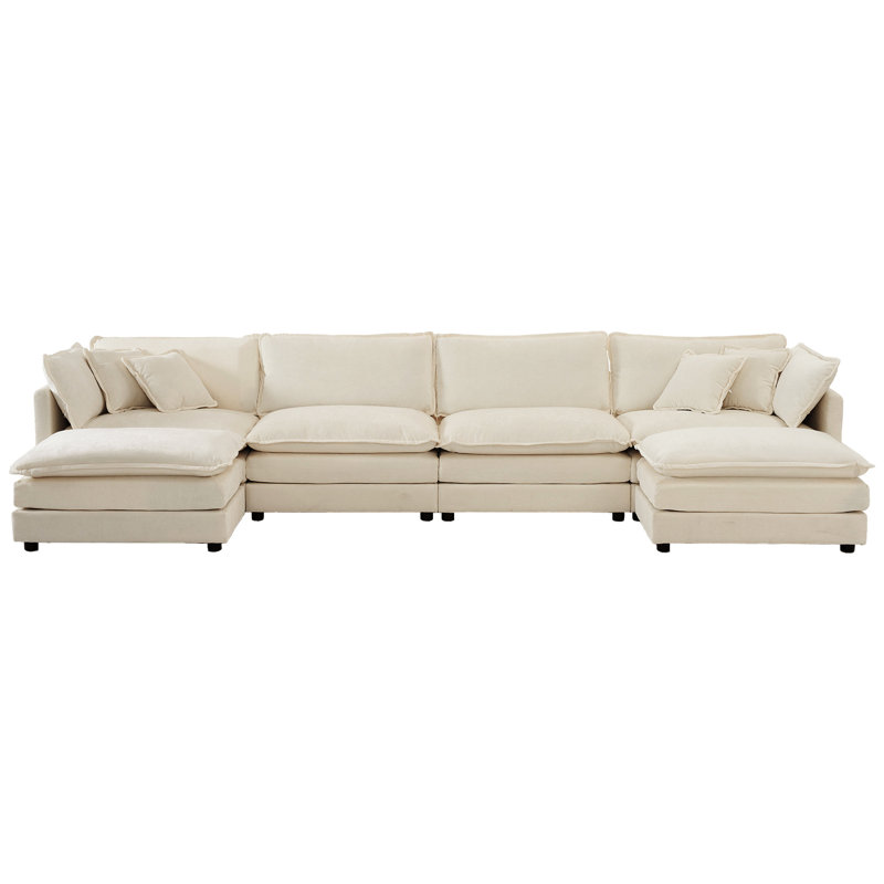 Grand siège en forme de U avec chenille respirante et base modulaire en tissu