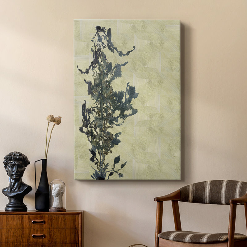 Chinoiserie 2 brun clair II - galerie Cavas sur mesure, H 18 po x l 12 po