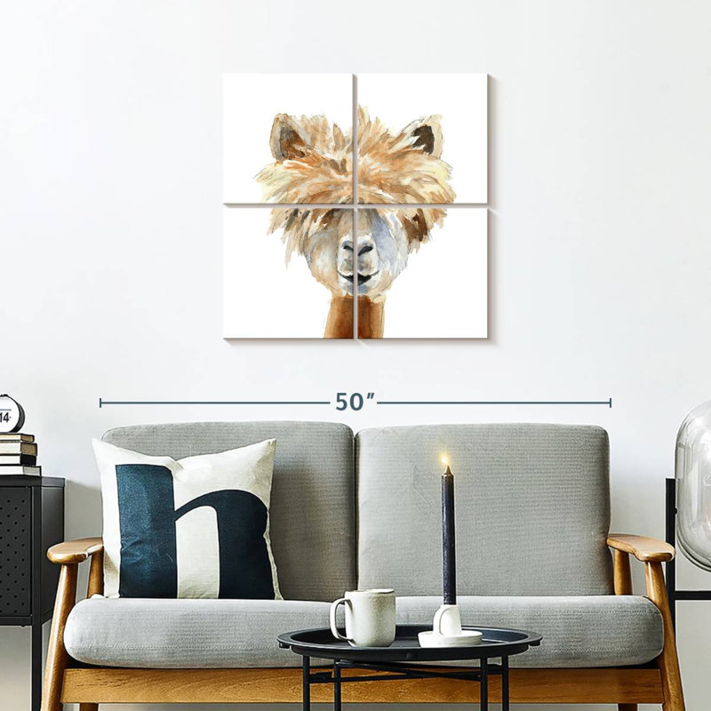 Brampt Llama With Bangs, 26" H x 26" W