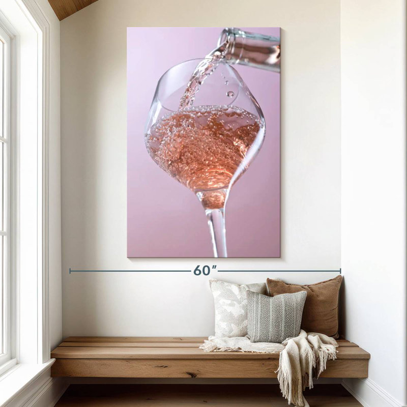 Yarlin Bubbly Rose Wine, 51" H x 34" W
