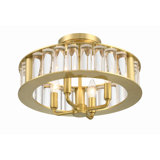 Libby Langdon For Crystorama Farris 4 Light Aged Brass Ceiling Mount
