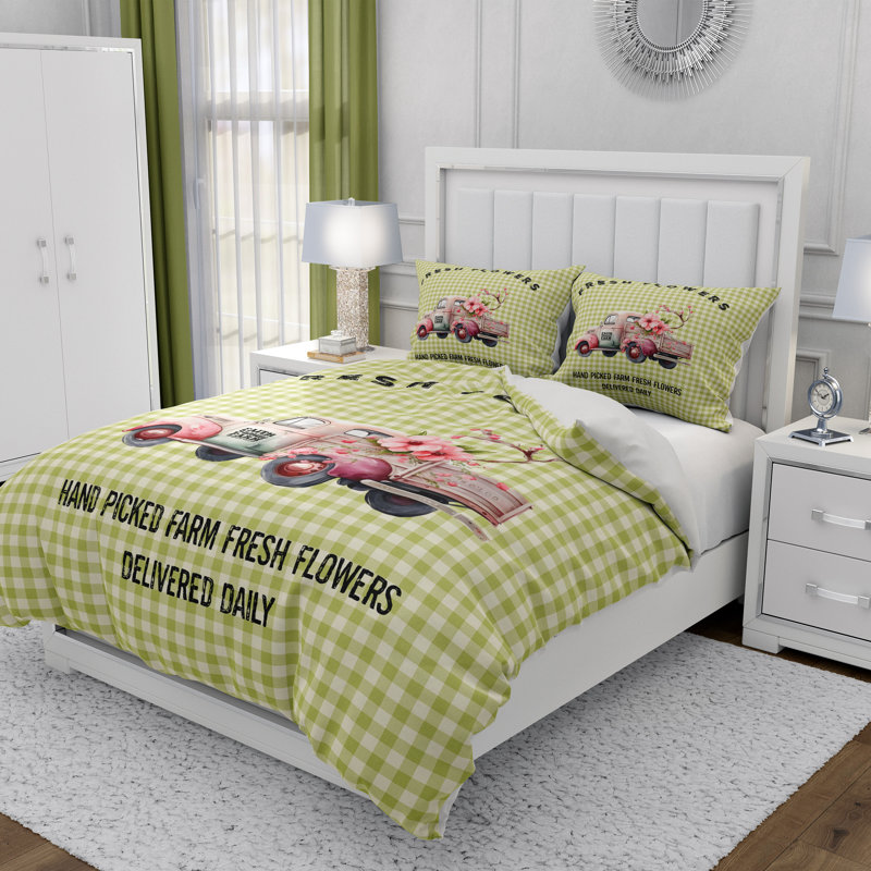 Gingham Duvet Cover, King Duvet Cover + 2 King Shams