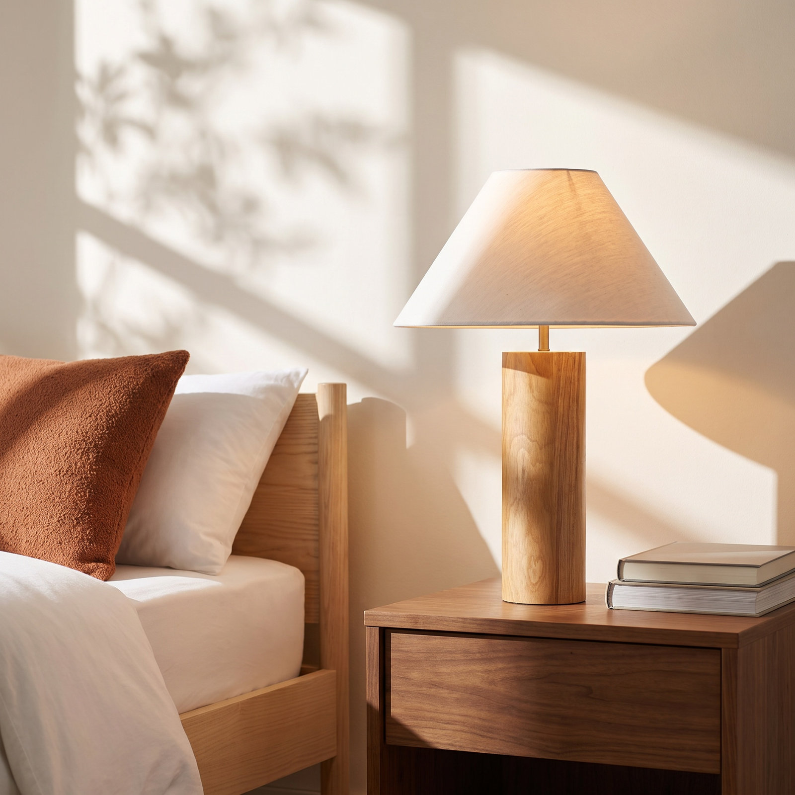 Starr Solid Wood Table Lamp, Walnut