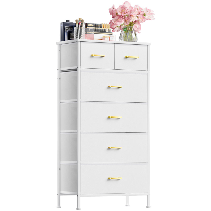Commode 6 tiroirs pour commode de chambre blanche