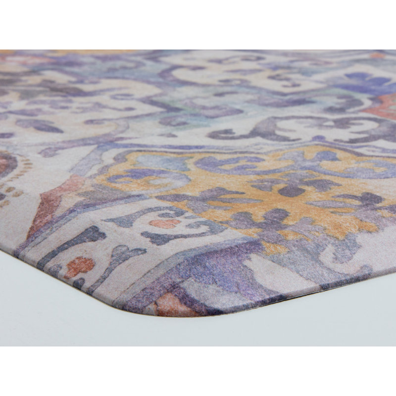 Cauley Abstract Water Resistant Anti-Fatigue Non-Skid Kitchen Mat, Rectangle 1'8" x 5'