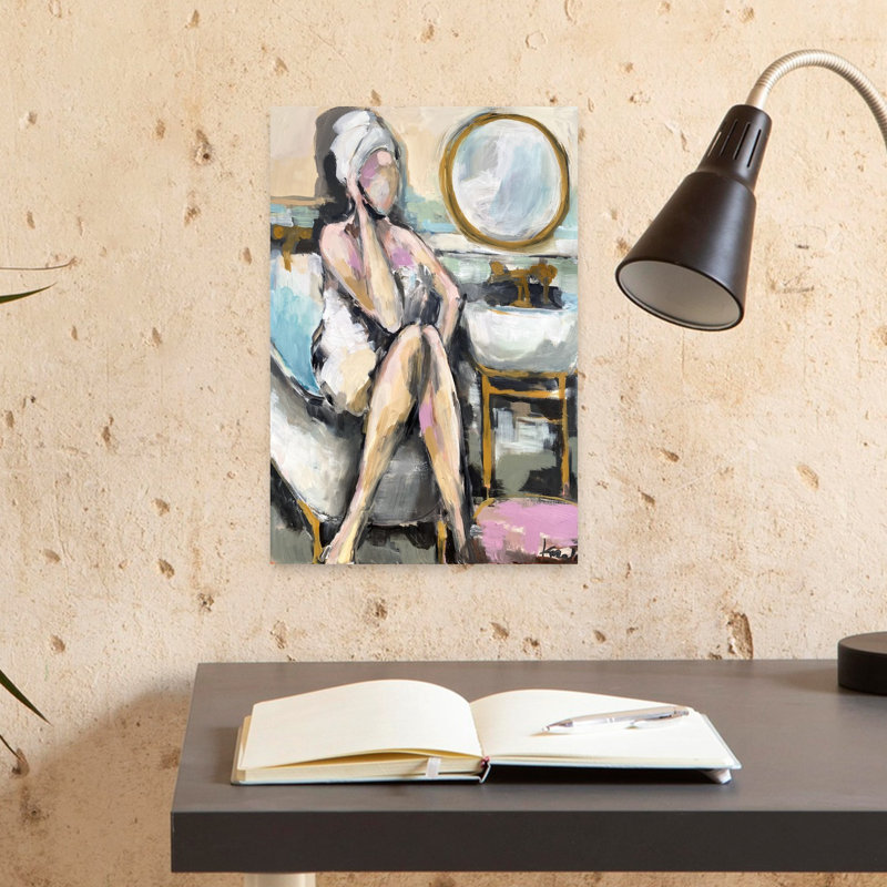 Art contemporain contemporain abstrait, H 18 po x l 12 po