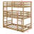 Detachable 3-Tier Bunk Bed Featuring Dual Staircases And Safety Guardrails-12387705