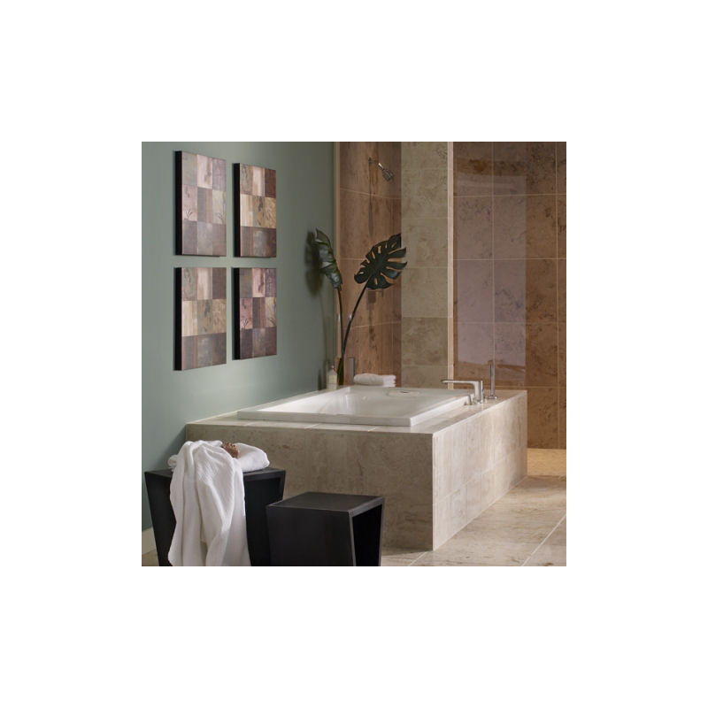 Evolution 72'' x 36'' Undermount Acrylic Bathtub, Artic White