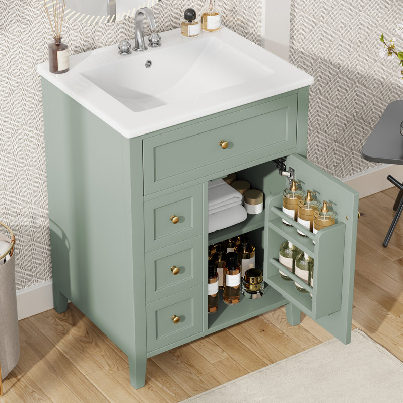 Meuble-lavabo moderne 24 "avec lavabo, Vert