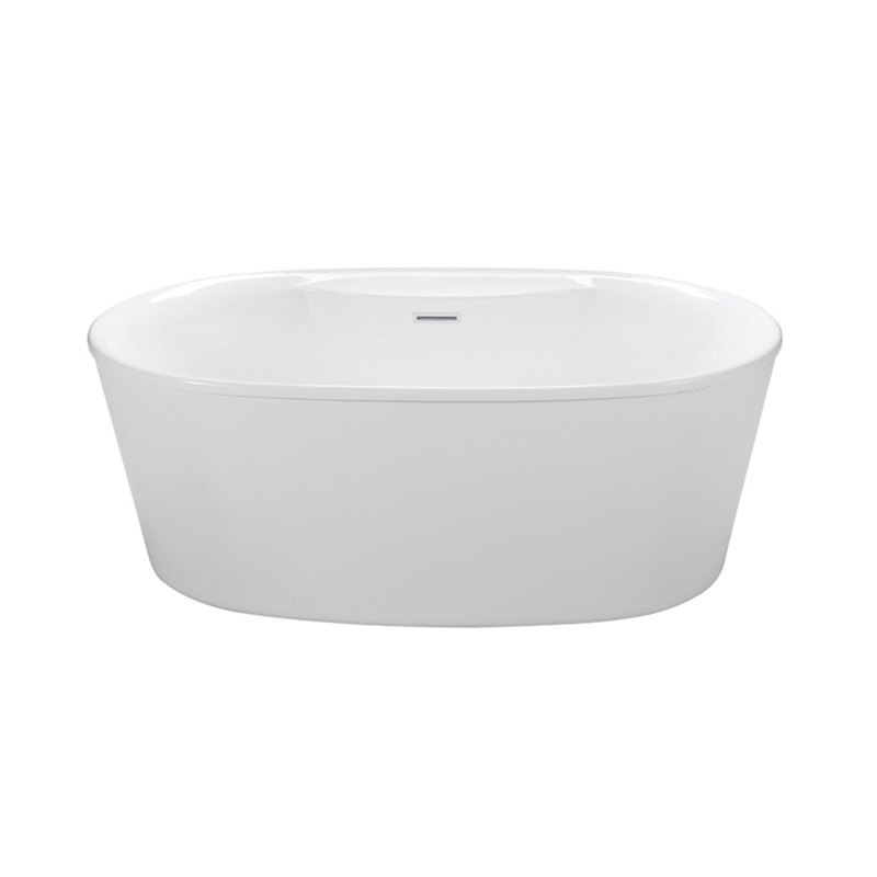 MTI Solutions 2 57.25" Freestanding Air Bathtub, White