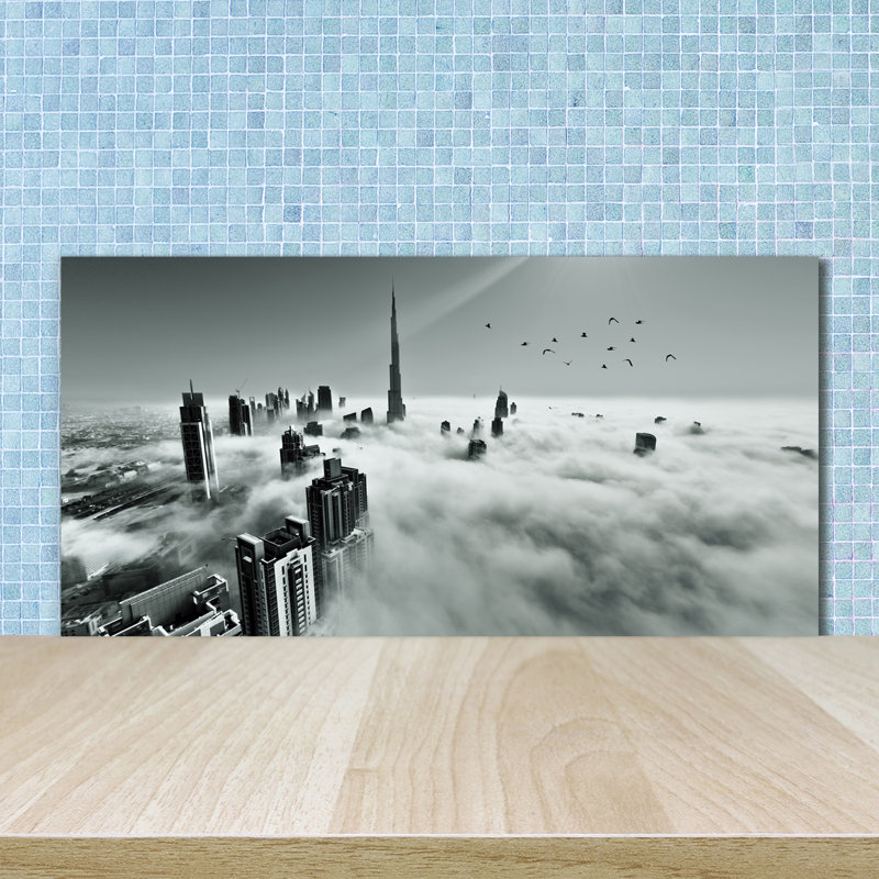 50cm W x 100cm L Glass Peel and Stick Panel