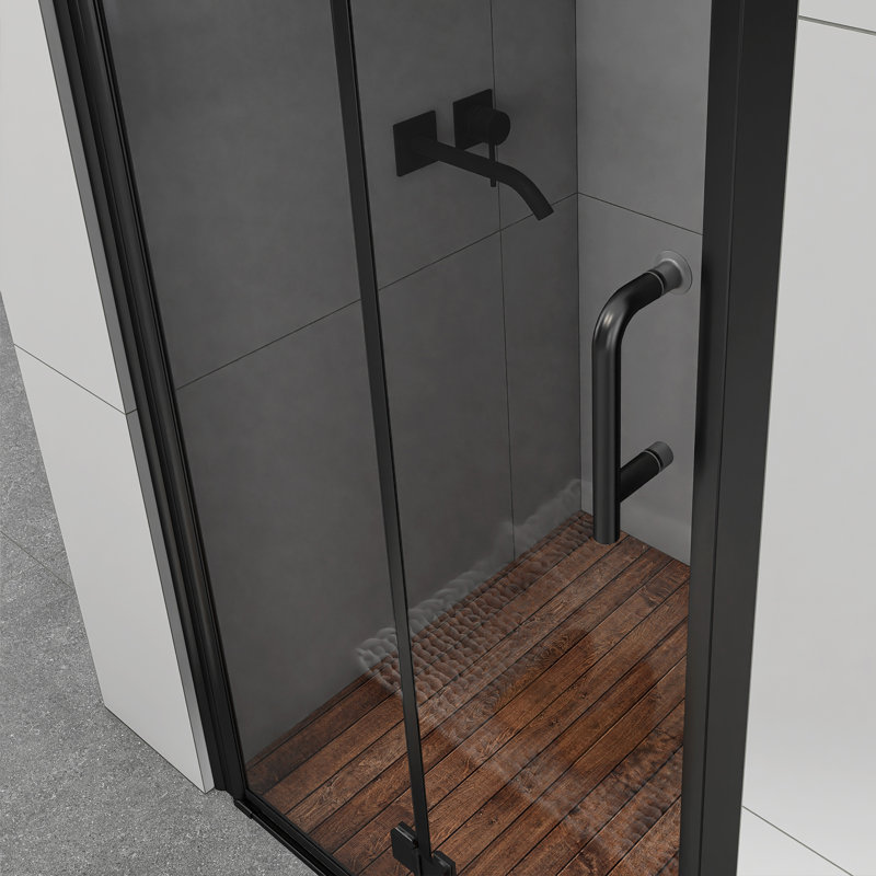 Porte de douche pliante en demi-cadre l 32 po x H 72 po