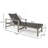 Wood + Wicker Chaise Lounge-836561528