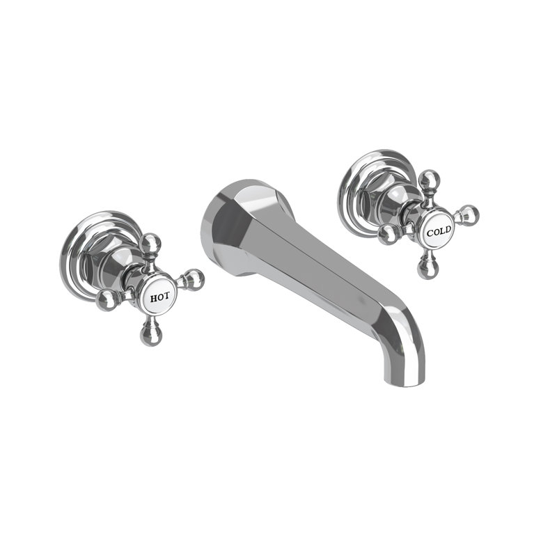 Wall Mount Lavatory Faucet, Polished Chrome