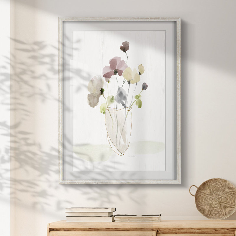 Zen Zen I - Toile tendue avec châssis, H 28,5 po x l 20,5 po, Blanc