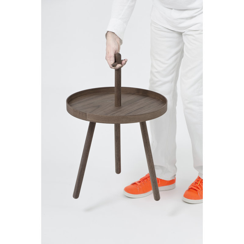Bostic Round Side Table, Walnut