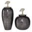 Ensemble de 2 pots en aluminium noir