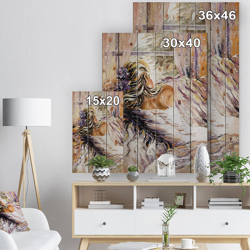 «The River over the Girl Abstract», peinture, H 20 po x l 15 po x P 1po, Bois