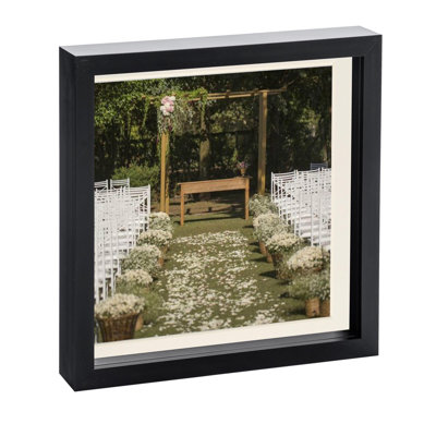 Nicola Spring - 3D Box Photo Frame - 10 x 10" with 8 x 8" Mount