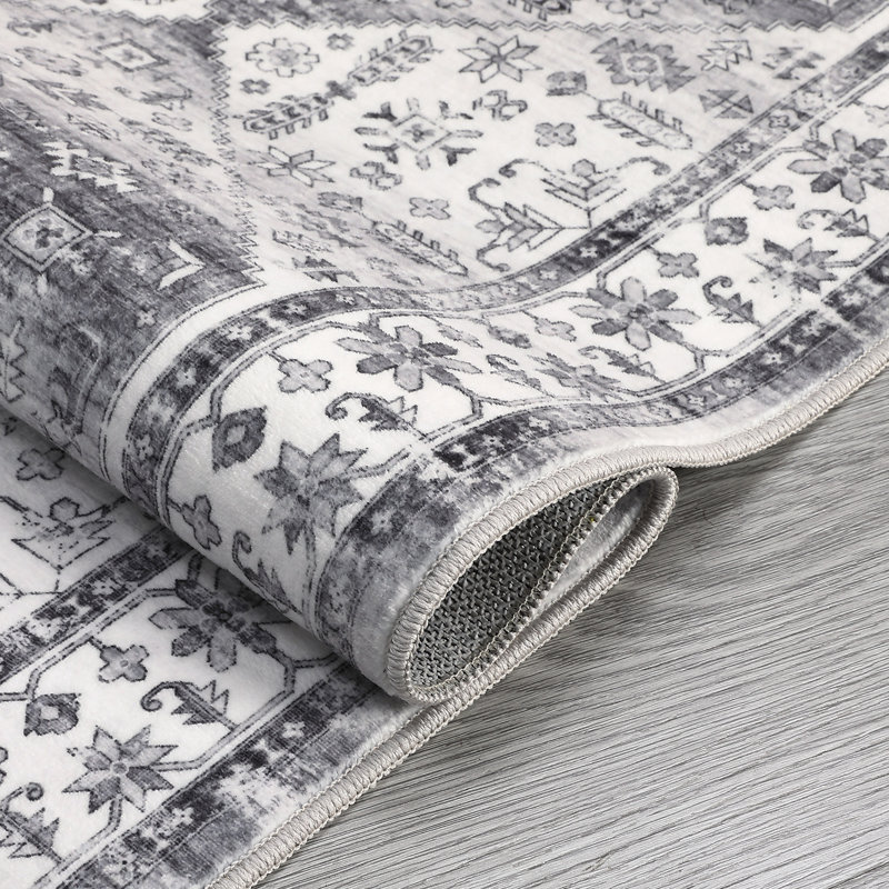 Printed Washable Area Rug, Soft Non Slip Floor Carpet for Living Room, Home, Rectangle 5' x 7'