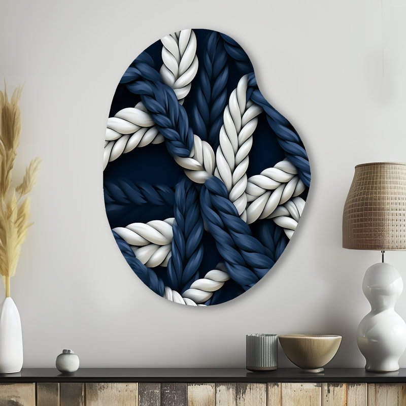 Allegresse - art mural asymétrique en forme de poire côtière, H 38 po x l 28 po x P 1 po