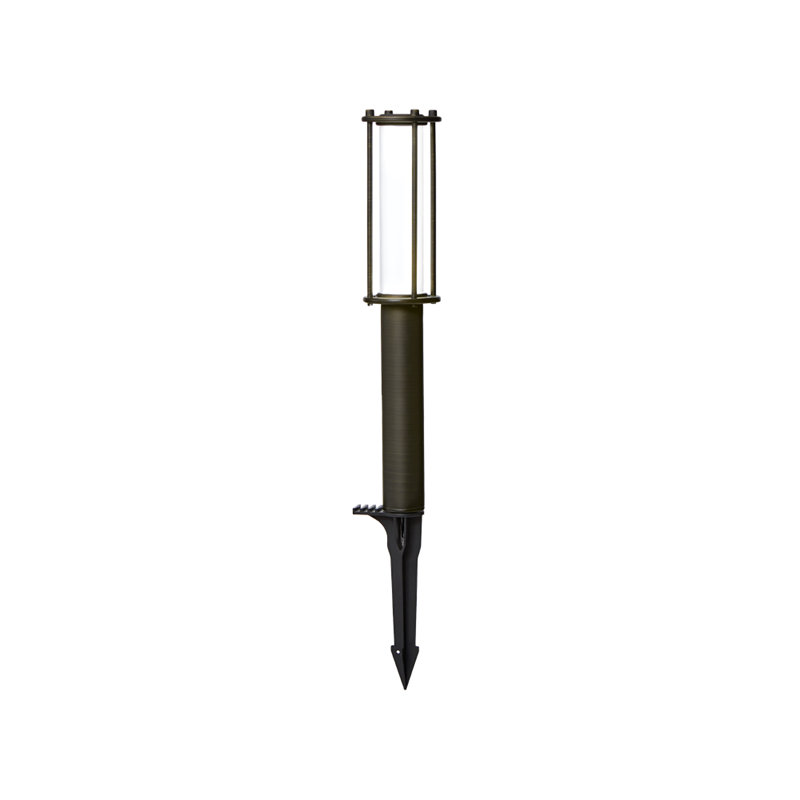 Borne d'éclairage de basse tension pour sentier à DEL basse tension, 1,4 W, 100 lumens, 3000 K, IP65, Laiton antique