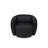 Modern Genuine Italian Leather Swivel Barrel Accent Chair with Wood Base, Fully Assembled-1250259814