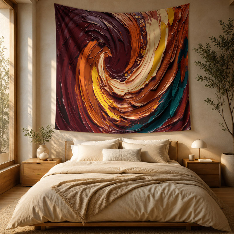 Tapisserie murale de l'Action de grâce abstraite de l'Action de grâce, 51" x 60"