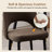 Modern Upholstered Dining Chair with Curved Back & Metal Legs-716042677